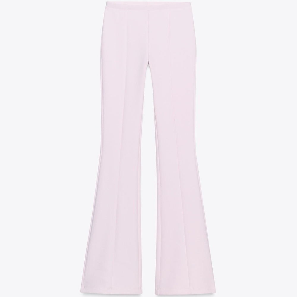 Zara Women's Cropped Flare Pants in lilac - Picture 1 of 4